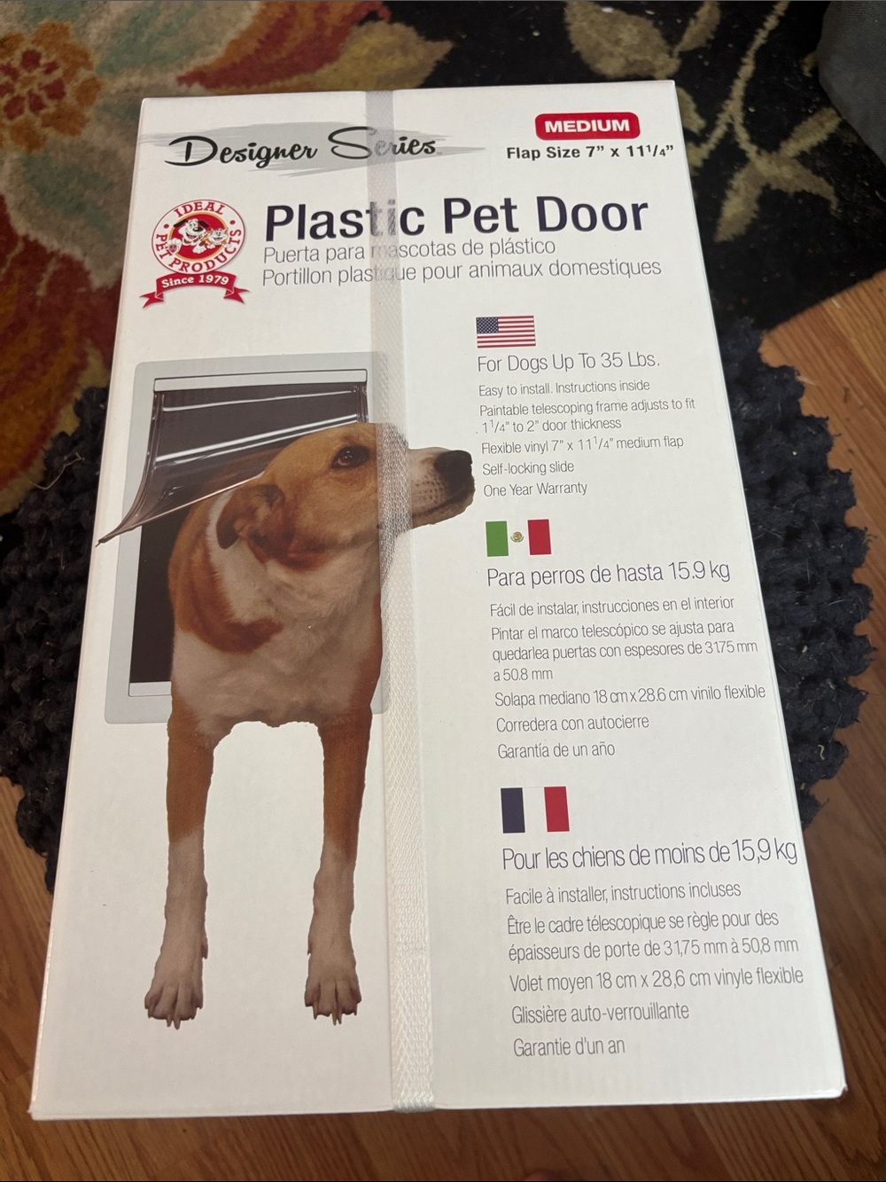 Medium Plastic Pet Door - White